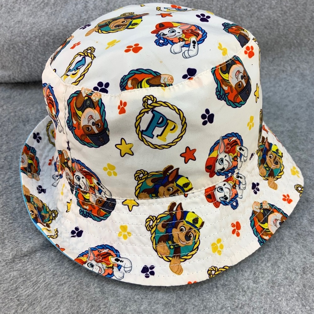 Paw Patrol Characters Boys White Nick Jr Bucket Hat All Over Print OSFM 3896